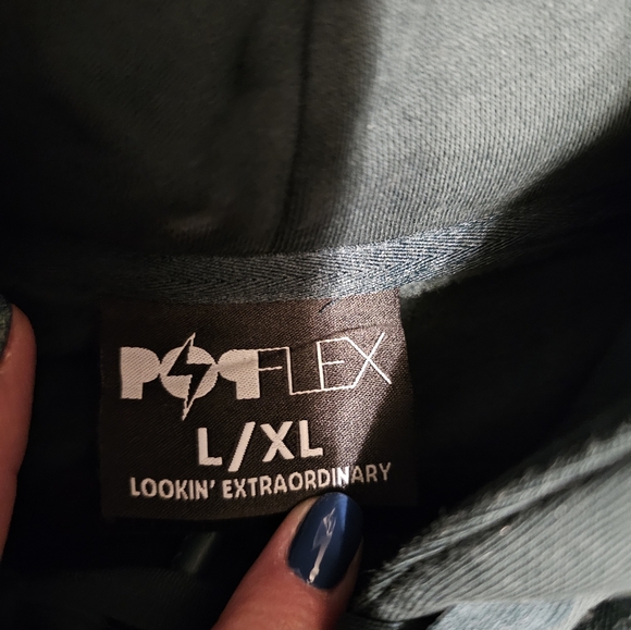 Popflex full zip game day green L/xl NWOT - Picture 2 of 3